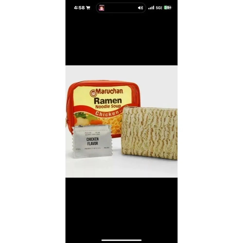 Maruchan Ramen Chicken Flavor Cosmetic Makeup Travel Bag Set